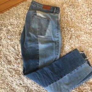Two tone Urban Outfitters raw hem jeans